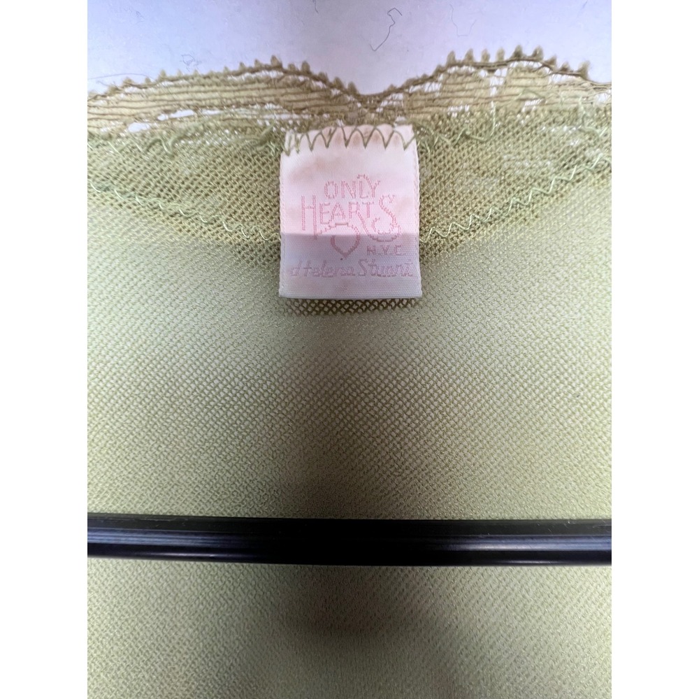 vintage-style Only Hearts Tulle with Lace Cardigan Wrap Top in soft sage, Sm/med - Picture 3 of 8
